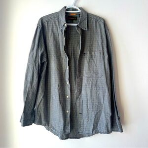 Timberland long sleeve button up plaid 100% cotton flannel casual shirt medium